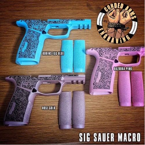 Floral Laser Etched Sig Sauer MACRO GRIP MODULE